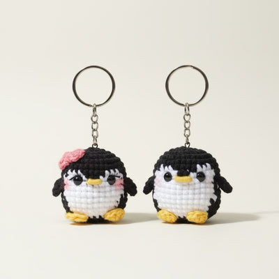 Mr & Mrs Penguin Keychain