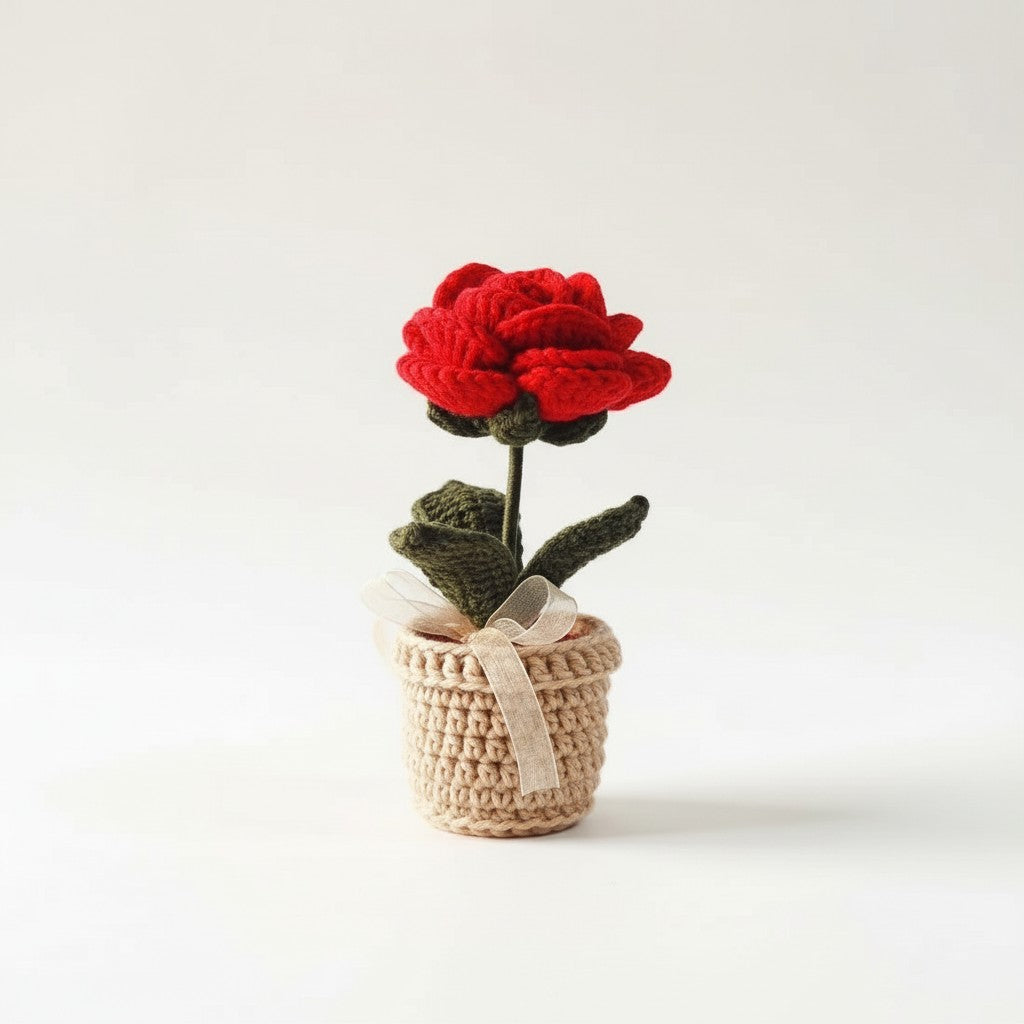 Red Rose Pot