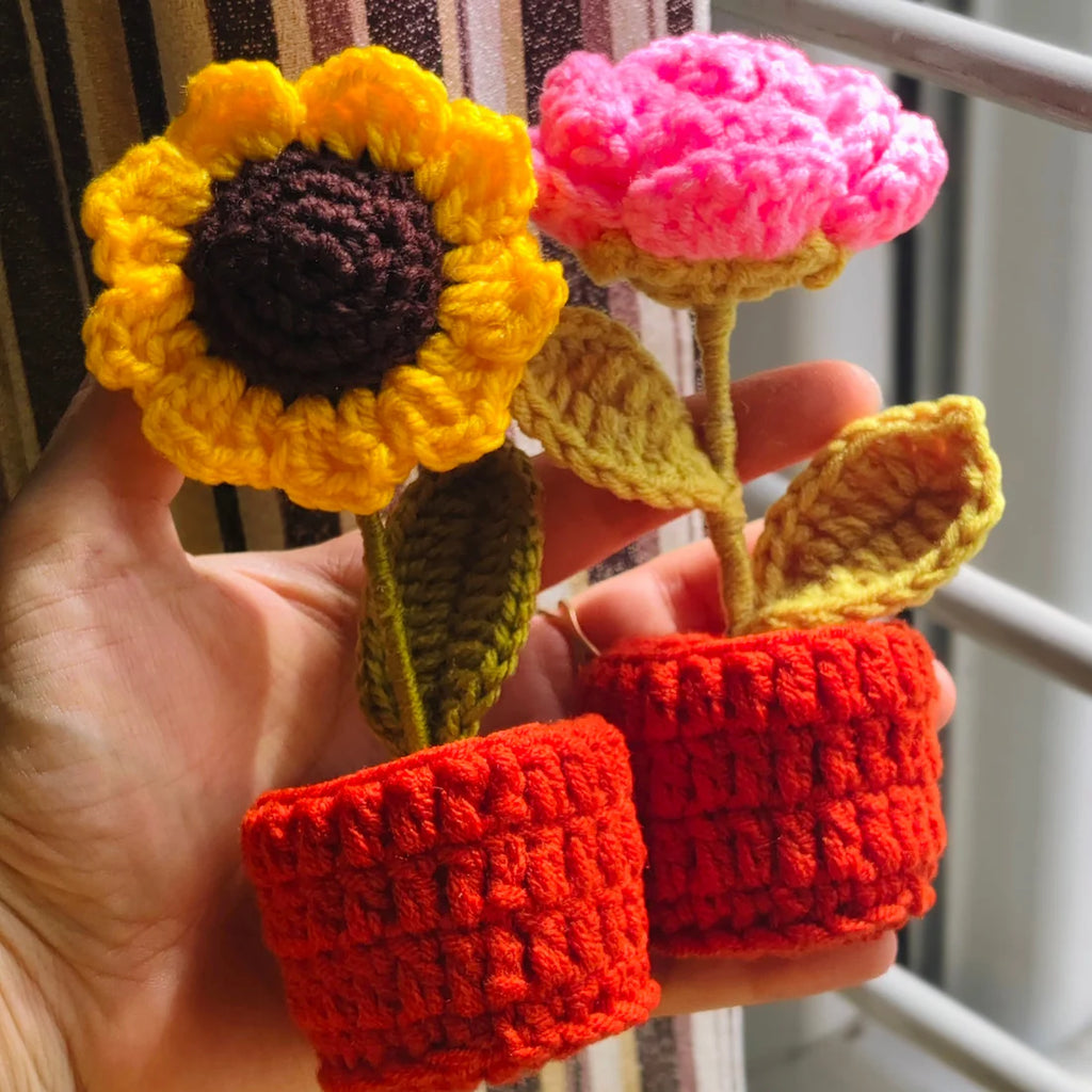 Rose & Sunflower Pot