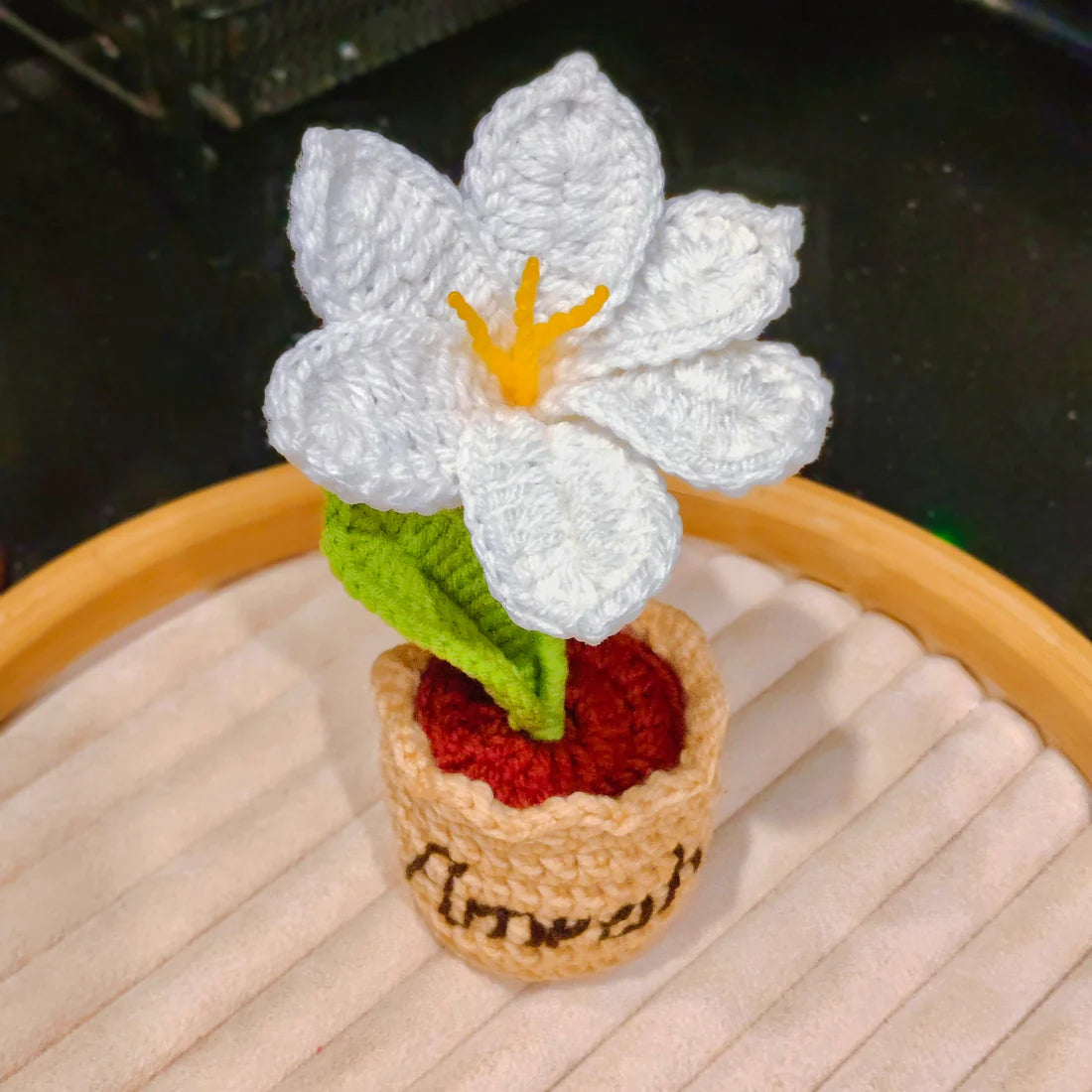 White Lily Flower Pot