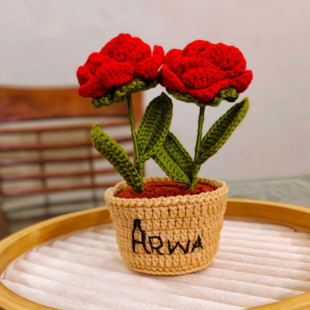 Double Rose Flower Pot